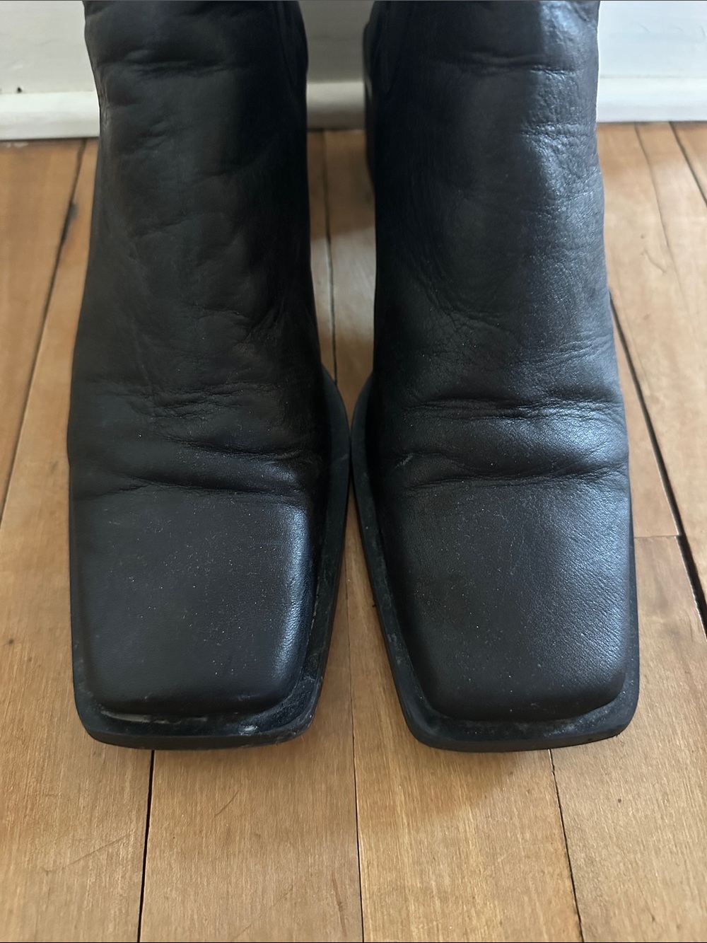 L’Intervalle Black Square Toe Leather Boots - Picture 6 of 6